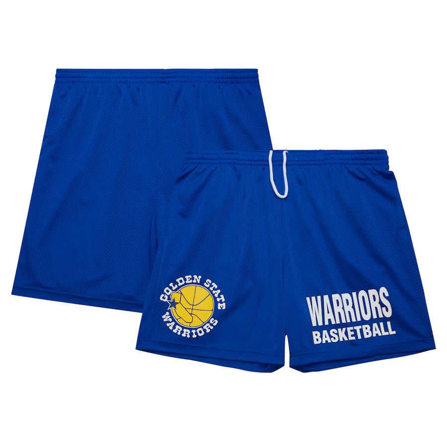 2025 Men NBA Golden State Warriors Blue Shorts